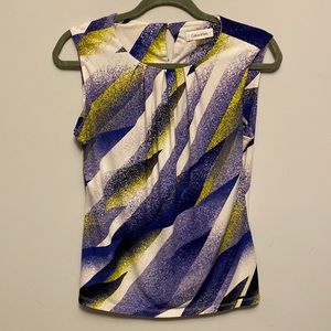 Calvin Klein no sleeve colorful top